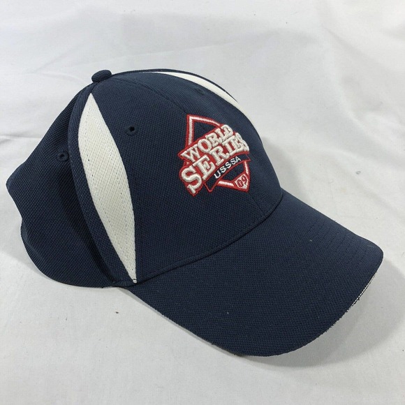 World Series Hat USSSA 2009 Red White and Blue American Flag Adjustable Seba OSF - Picture 3 of 11